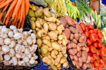 Organic market - Organic vegetables on farmer market