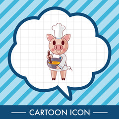 animal chef cartoon theme elements