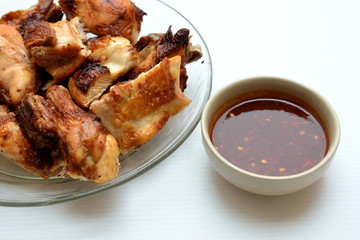 Grilled chicken with sauce