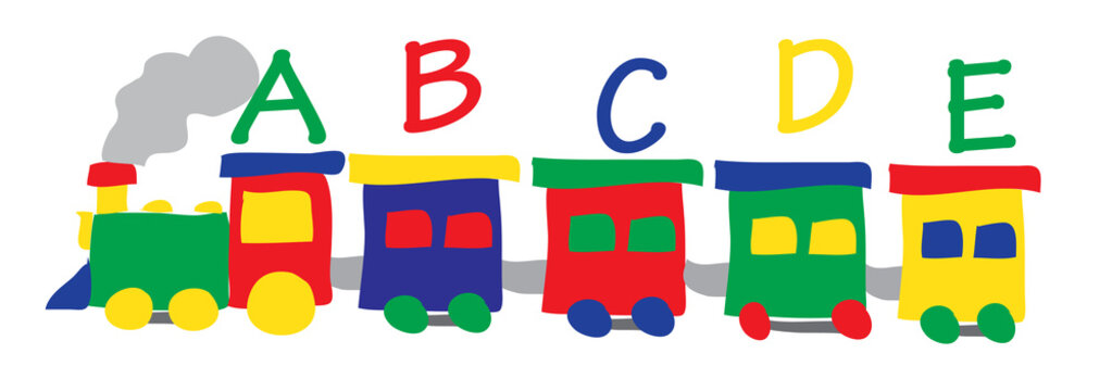 abcde train alphabet