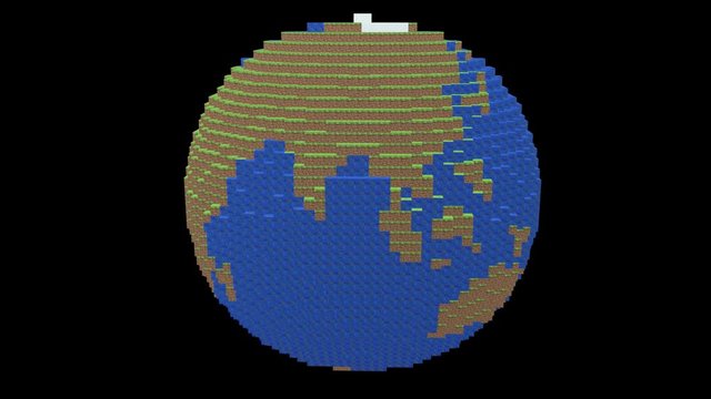 Styled Earth in Motion. Perfect Loop
