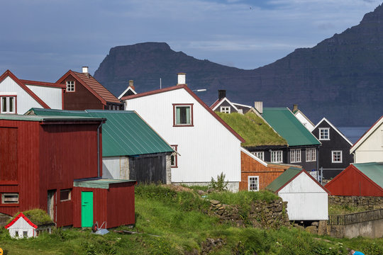 Village of Gjogv on the Faroe Islands
