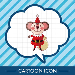 Obraz premium animal cartoon christmas style theme elements