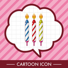 Birthday candle theme elements