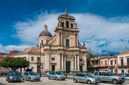 Kirche del Sacro Cuore di Ges&ugrave;, Santa Venerina; Sizilien; Italien 