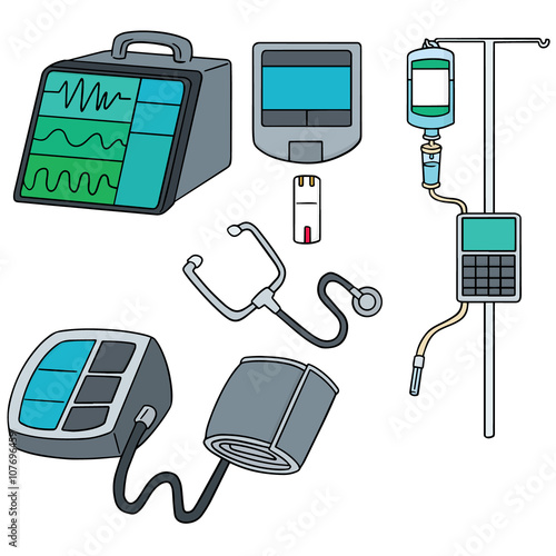 "vector set of medical device" Stock image and royaltyfree vector
