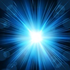 Fototapeta premium Blue light shining