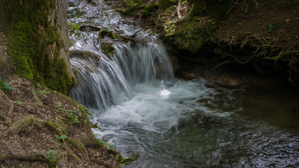 Kleiner Wasserfall im Wald