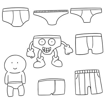 vector set of underwear