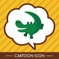 animal crocodile cartoon theme elements