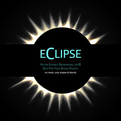 Total eclipse of the sun - obrazy, fototapety, plakaty