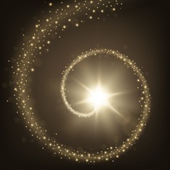 Elegant particle trail background