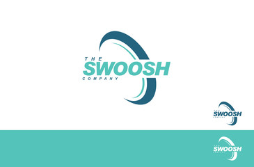 Swoosh Half Abstract Symbol Branding Design ElementTemplate