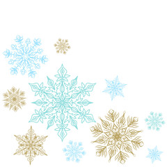 Christmas decoration with snowflakes