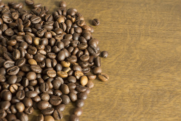Roasted brown coffee grain