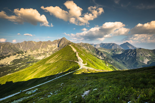 Fototapeta View from Kasprowy Wierch Summit in the Polish Tatra Mountains