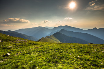 Obraz premium View from Kasprowy Wierch Summit in the Polish Tatra Mountains