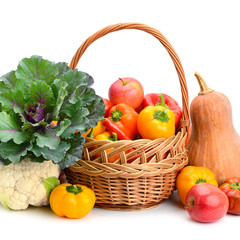 Fruits and vegetables in basket