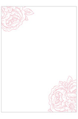 Vector frame with rose element