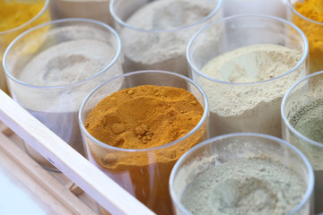 colorful seasoning in glass