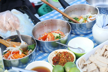 hand cooking, Thai spicy food