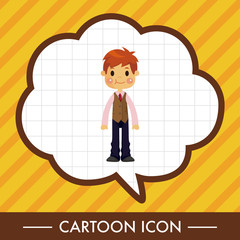 boy man cartoon theme elements