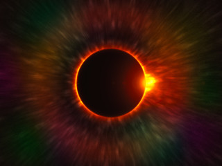 Solar Eclipse Space Background