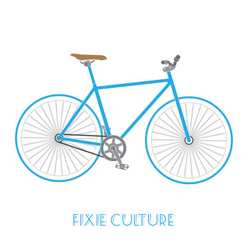 fixed gear bicycle culture isolated 
