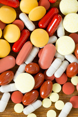 pills isolated on white background