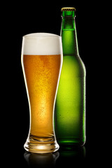 Bottle and glass of beer