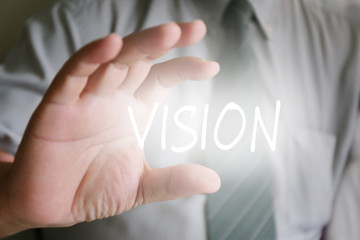 businessman hand, vision