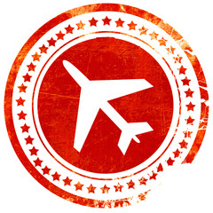 Low flying planes sign, grunge red rubber stamp on a solid white