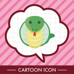 animal snake cartoon theme elements