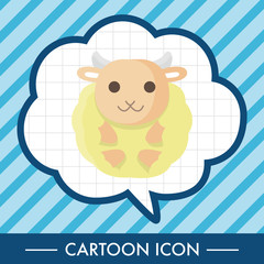 animal sheep cartoon theme elements