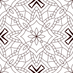 Black and white seamless abstract pattern.