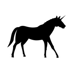 Fairy unicorn silhouette