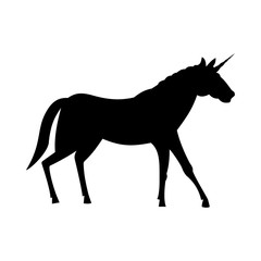 Fairy unicorn silhouette