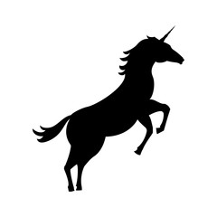 Fairy unicorn silhouette