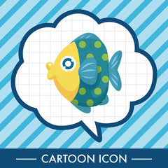 sea animal fish cartoon theme elements