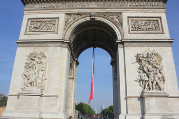 Obraz premium The arch of Victory in Paris, France
