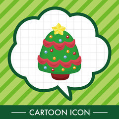 Christmas tree theme elements