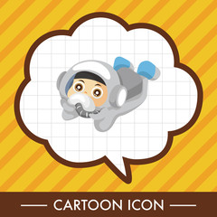 Space astronaut theme elements