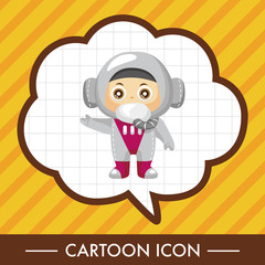 Space astronaut theme elements