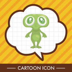 Space alien theme elements