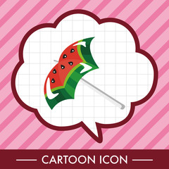 beach equipment umbrella theme elements