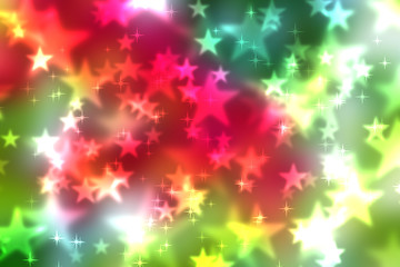 Abstract heart bokeh bright background