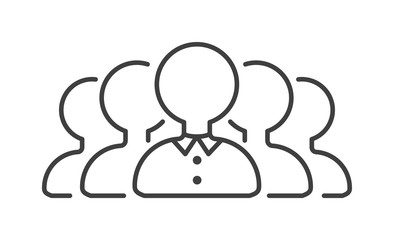 Community team friendship togetherness icon teamwork social group concept line vector.