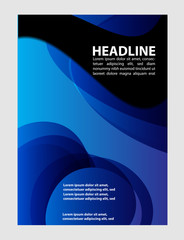 Fototapeta premium Abstract blue flyer background. Clip-art 