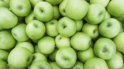 Green apples.  Group of green apples
