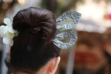 Thai style silver hair pin - 107714087
